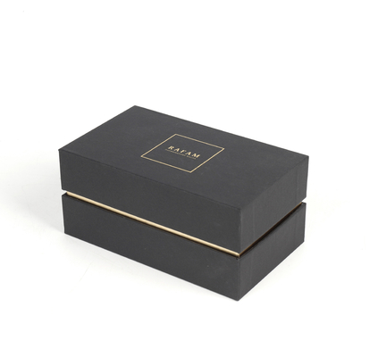 黒いボール紙の香水のPaperLuxury化粧品箱の精油のびん